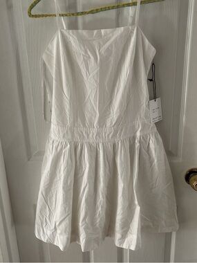 Japna White Spaghetti-Strap Mini Dress